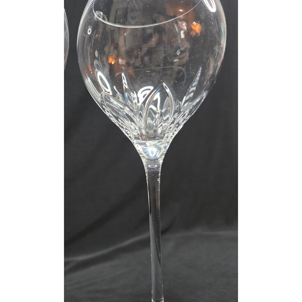 Vintage Wedgwood Knightsbridge Platinum Wine Glasses | Pair | Crystal England - Picture 4 of 11